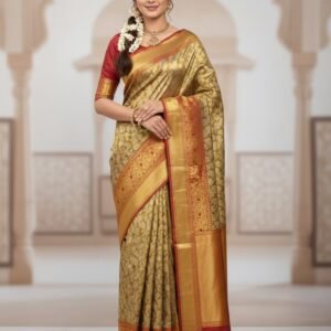 Kanjivaram Banarasi Style Semi Silk Saree